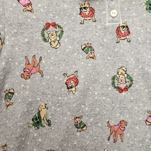 Men's Cuddl Duds Holiday Dogs XL Fleece Pj Shirt Top Christmas Family Matching - Picture 3 of 6